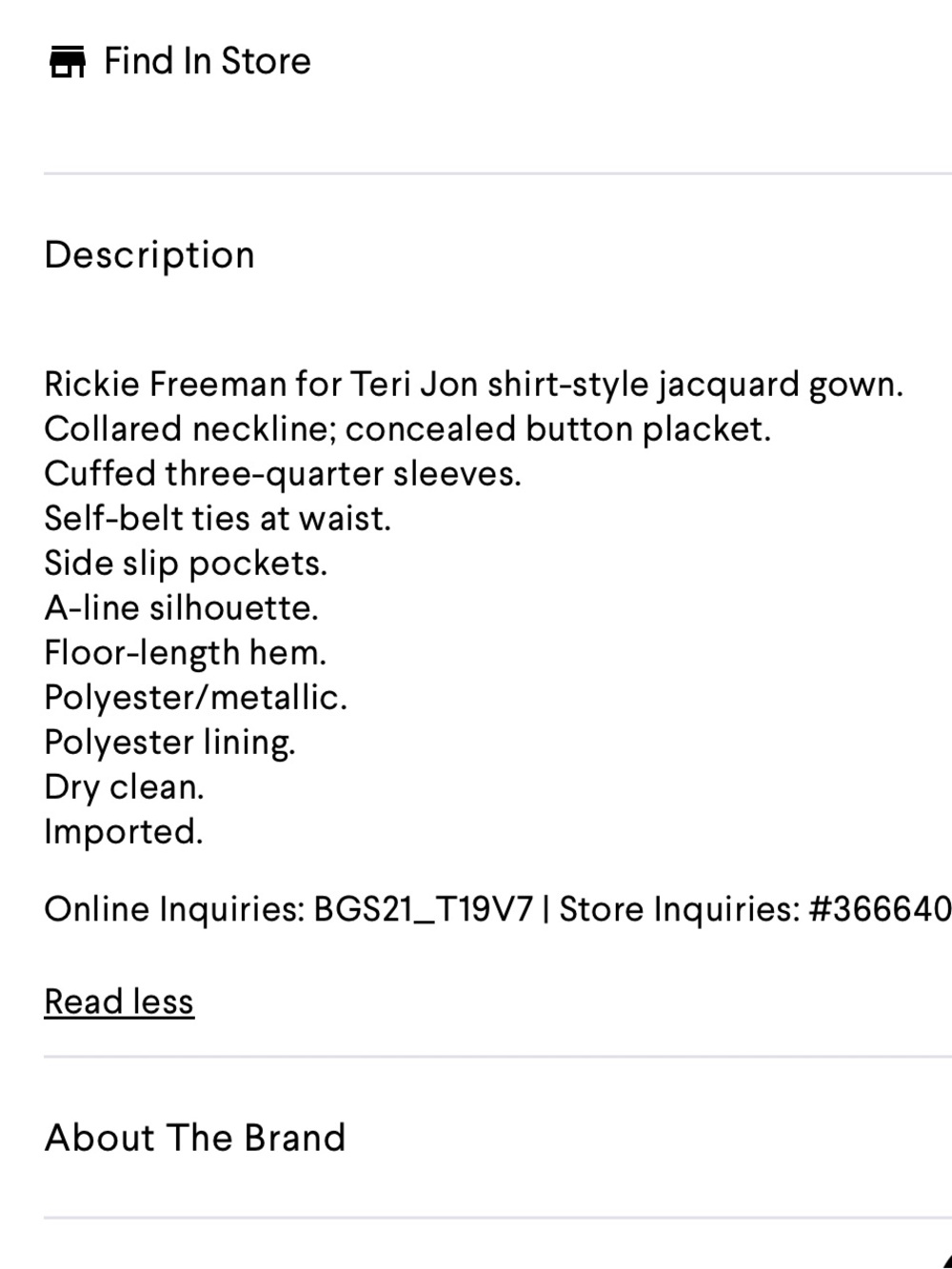 NWT Rickie Freeman for Teri Jon gown. Sz 14 - Picture 5 of 5